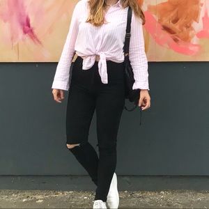 Pink Button up